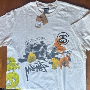 Stussy White Graphic Short Sleeve Tee